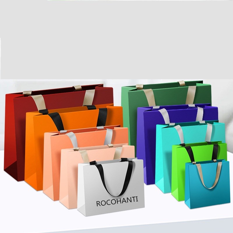 Luxury Bags White - 20pcs Custom Print Logo Elegant White