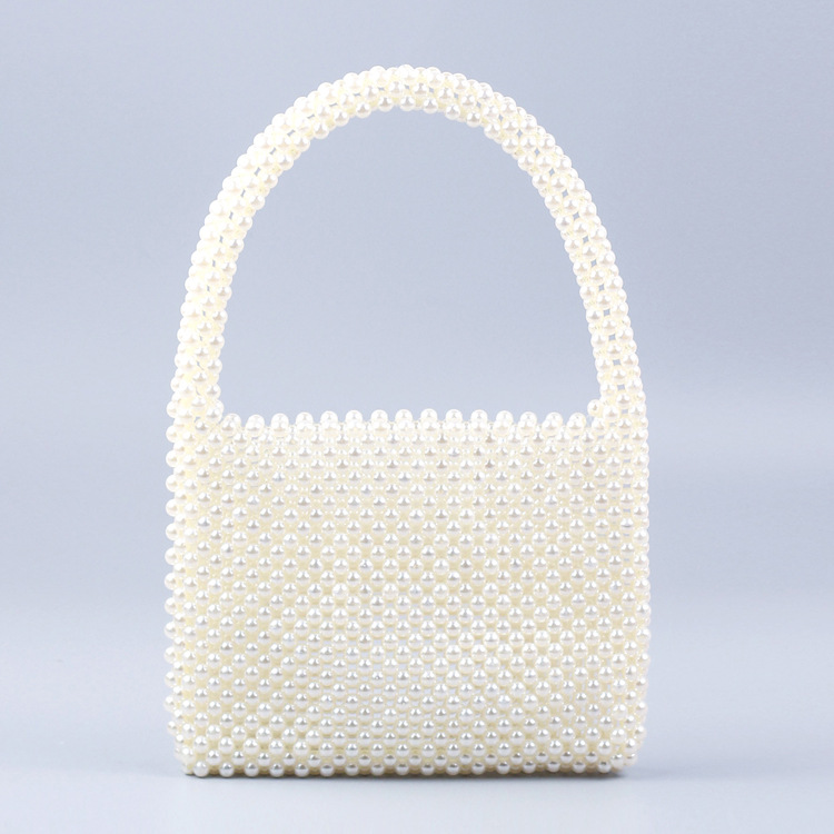 Luxury Bags White - Vintage Chiếu Trúc Hạt Túi Tote