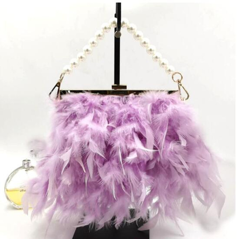 Luxy Moon Feather Handbag Wome - đánh giá và giá Luxury Bags White