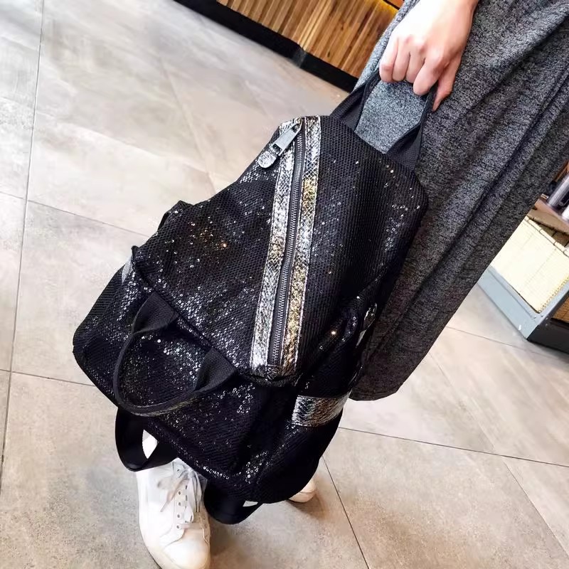 New Women Nylon Sequins Backpa - đánh giá và giá Luxury Zipper Bags