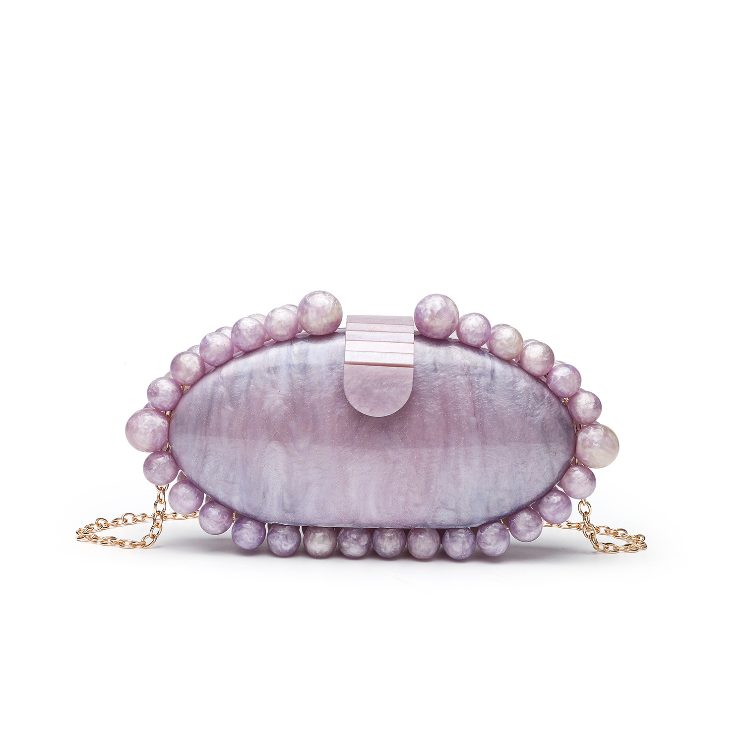 Elegant Marble Acrylic Clutch  - đánh giá và giá Luxury Bags White