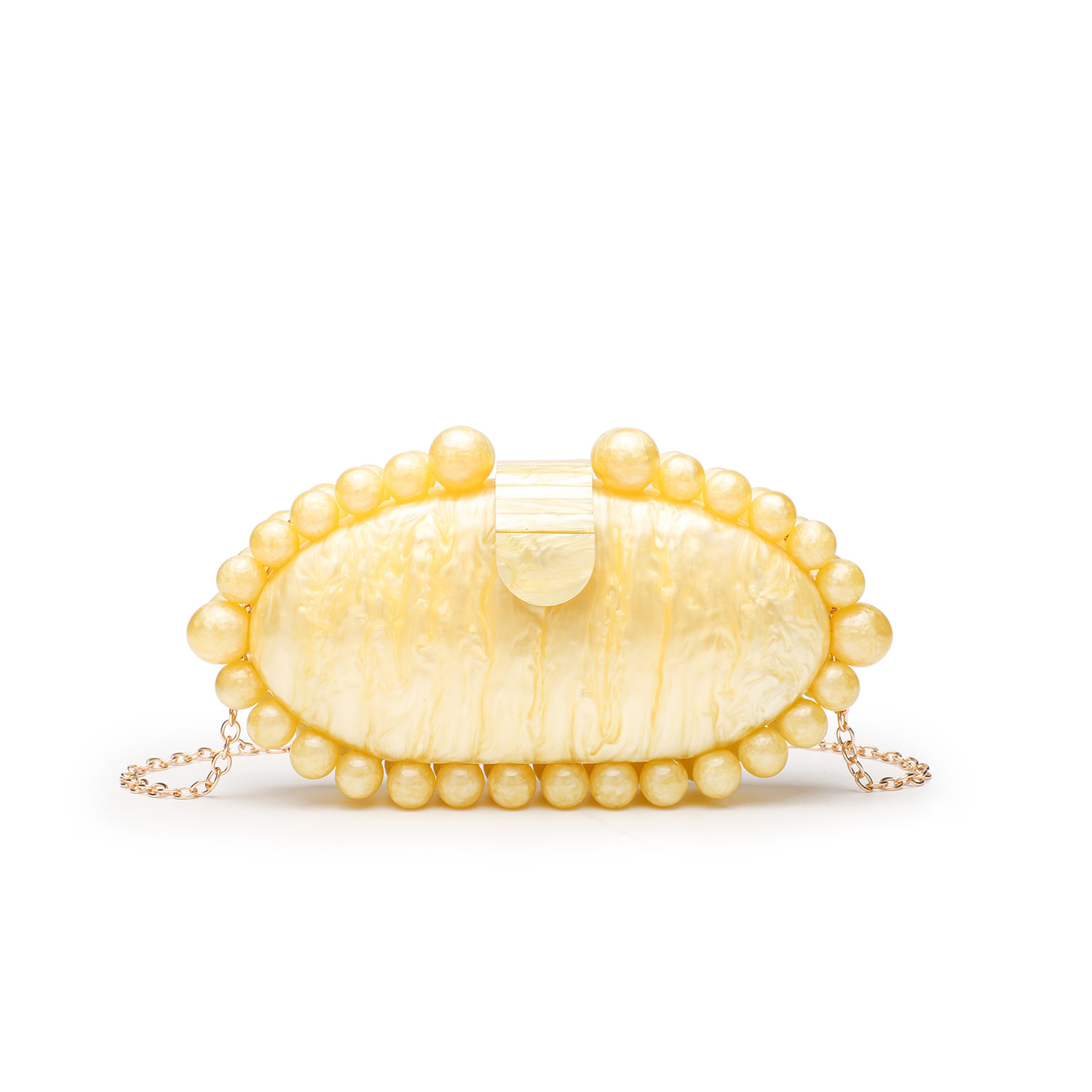 Elegant Marble Acrylic Clutch  - đánh giá và giá Luxury Bags White