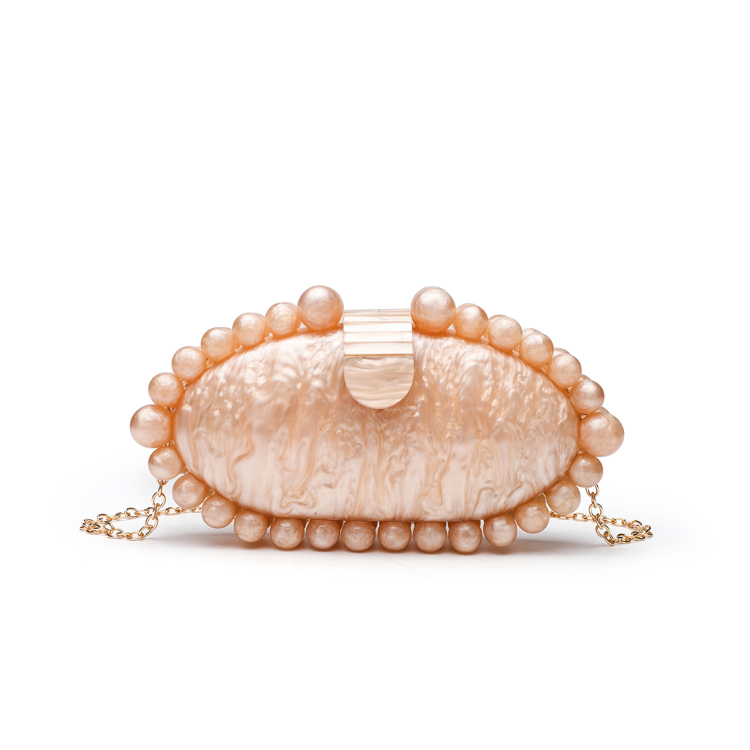 Elegant Marble Acrylic Clutch  - đánh giá và giá Luxury Bags White