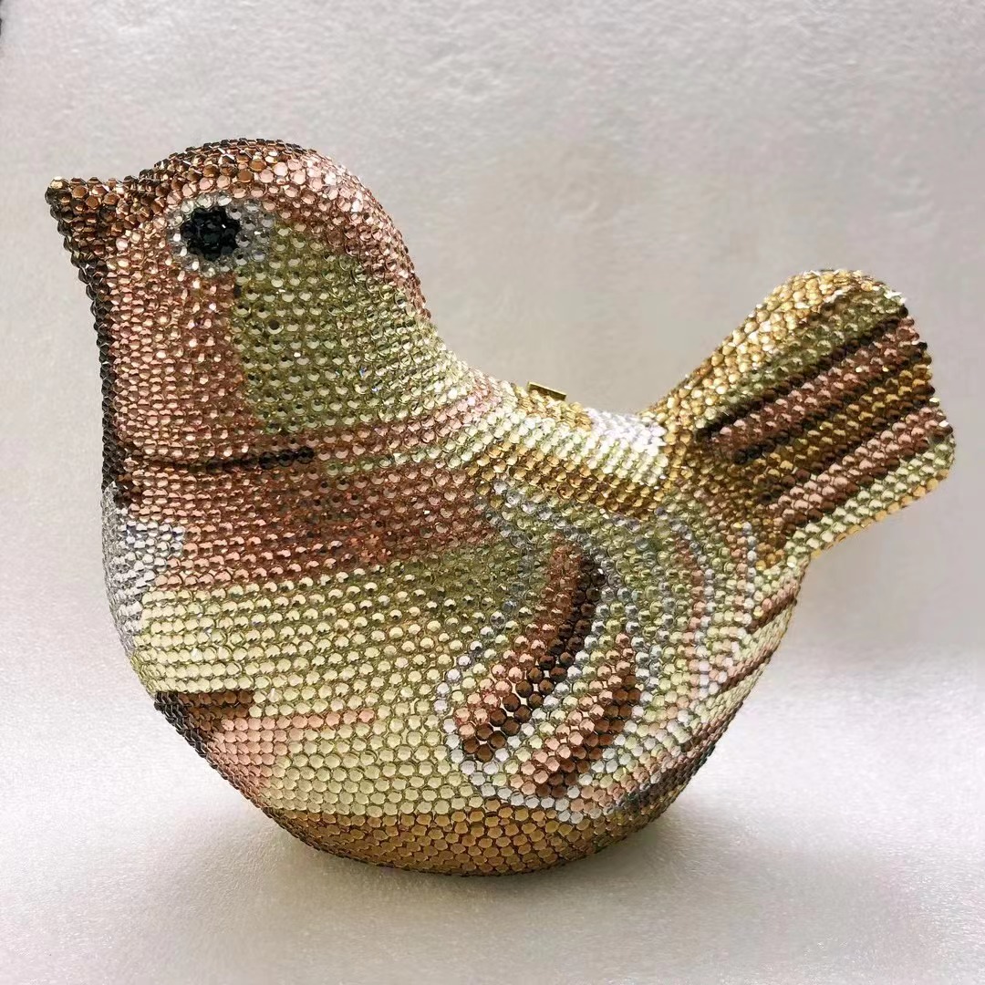 Bird Diamond Evening Bag Clutc - đánh giá và giá Luxury Bags White