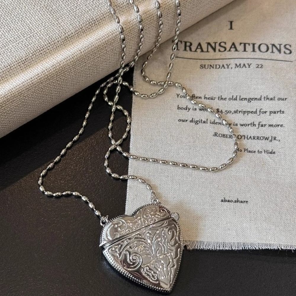 Openable Heart Locket Necklace - đánh giá và giá Luxury Bags Photos
