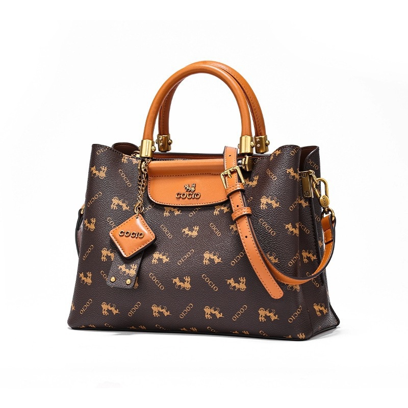 COCIO Vintage Monogram Tote Ba - đánh giá và giá Tote Bag Leather Monogram
