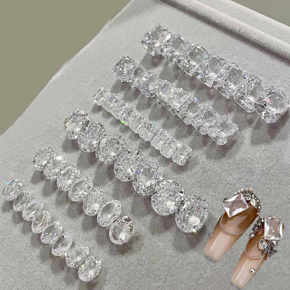 10pcs White Crystal Zirconia N - đánh giá và giá Luxury Bags White