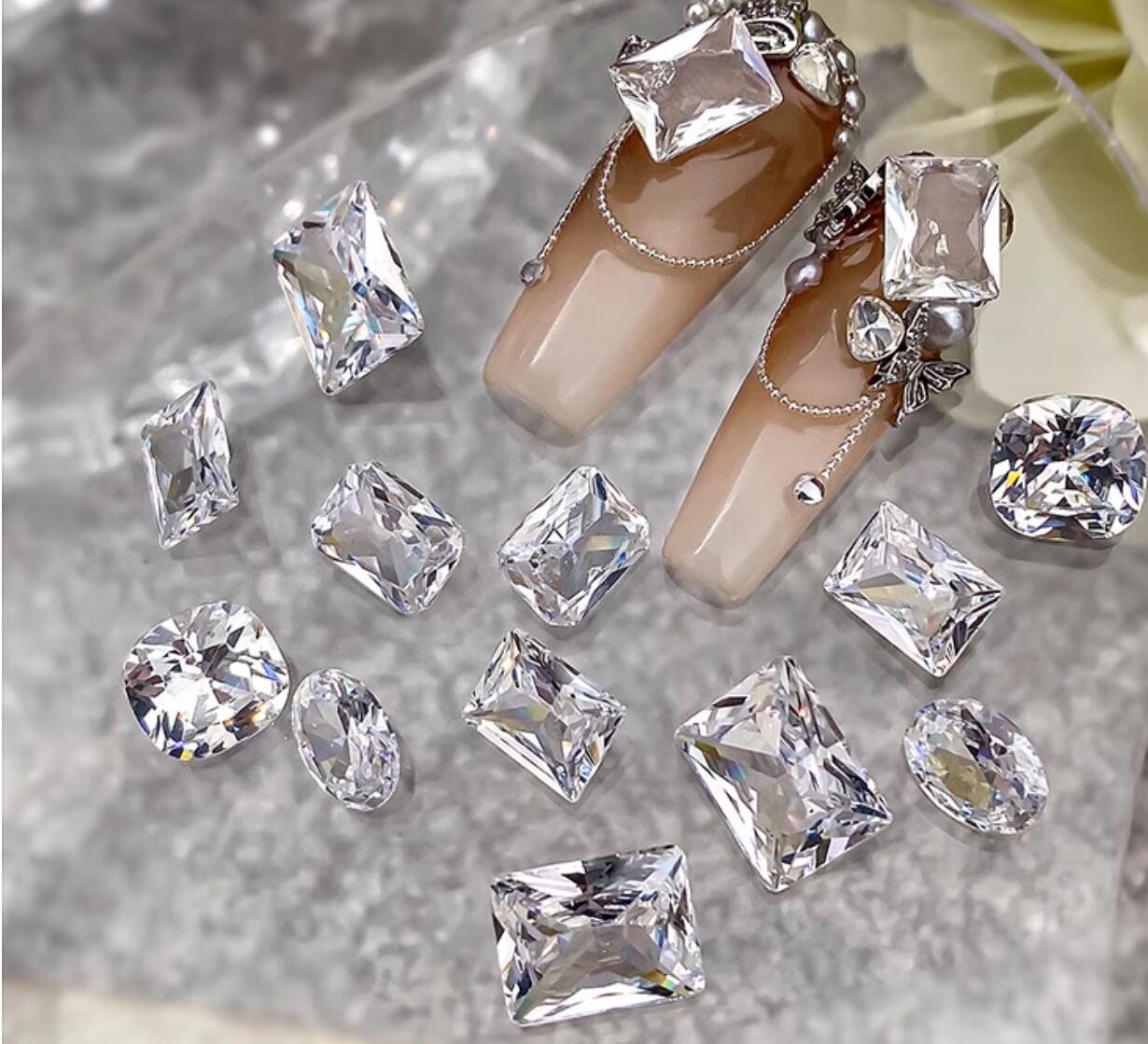 10pcs White Crystal Zirconia N - đánh giá và giá Luxury Bags White