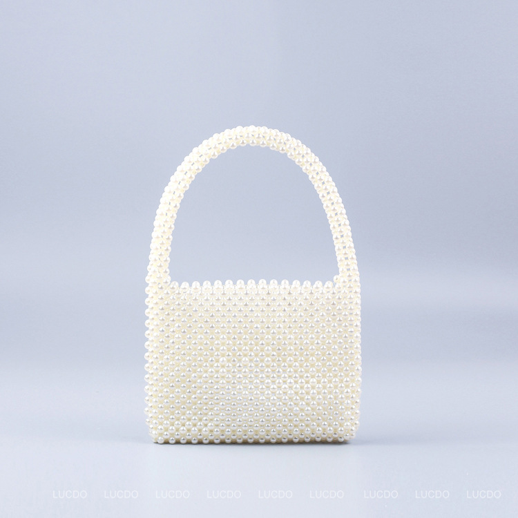 Vintage Chiếu Trúc Hạt Túi Tot - đánh giá và giá Luxury Bags White