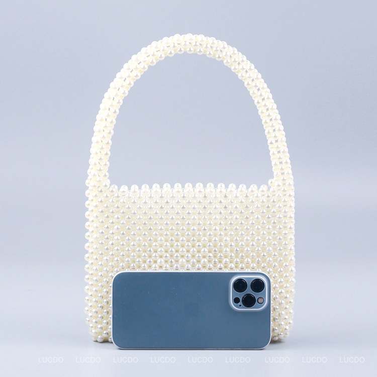 Vintage Chiếu Trúc Hạt Túi Tot - đánh giá và giá Luxury Bags White