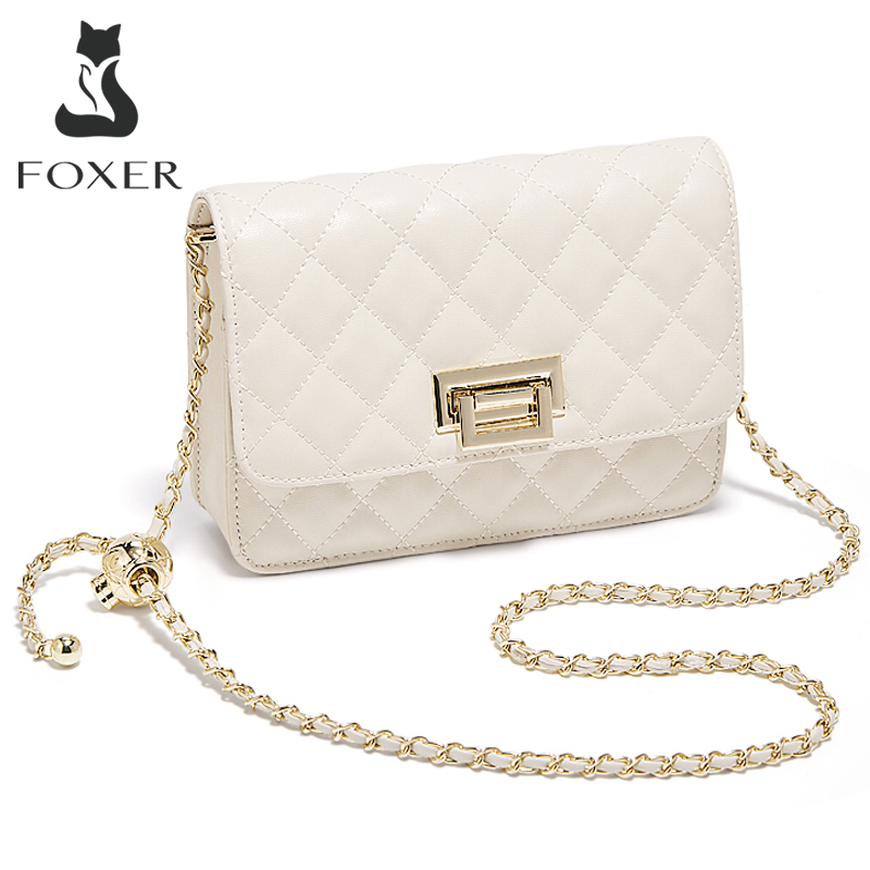 FOXER 2026 Women White Quilted - đánh giá và giá Luxury Bags White