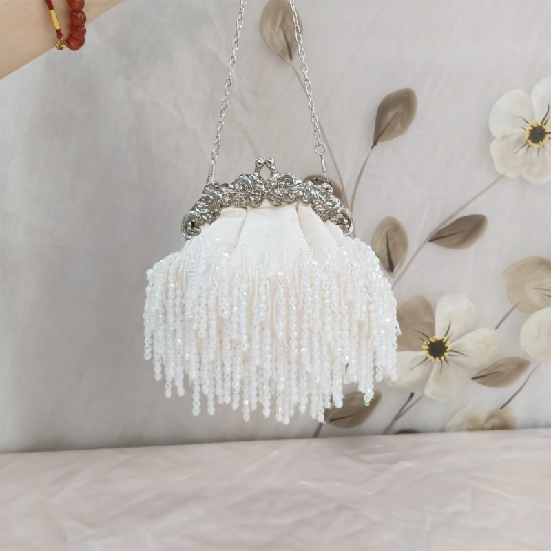 Elegant Bride Bags Vintage Tas - đánh giá và giá Luxury Bags White