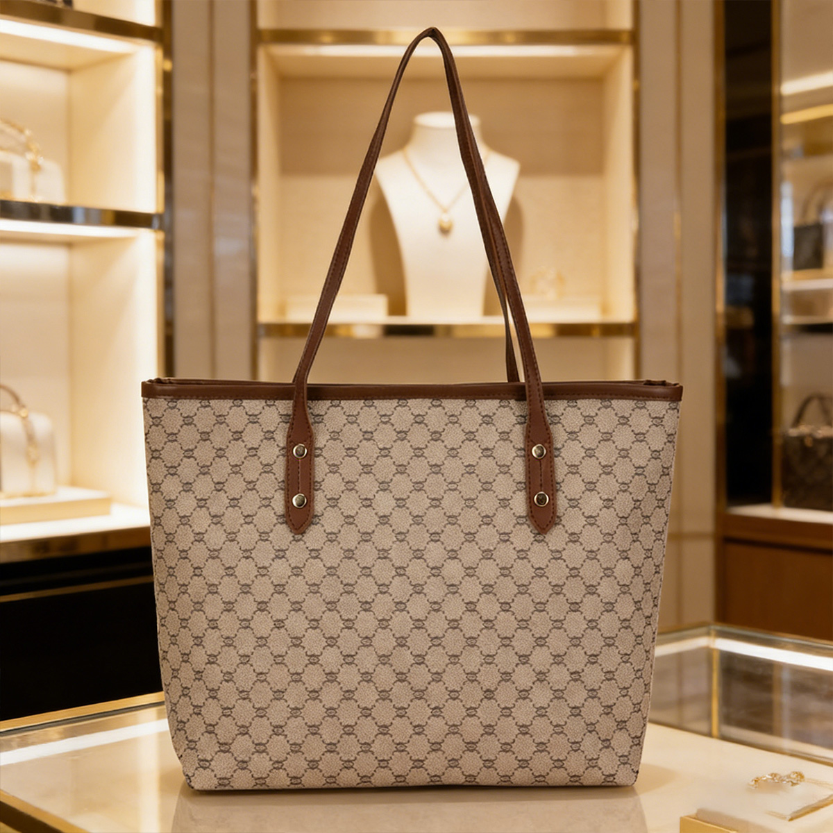 Luxury Vintage Women Tote Bag  - đánh giá và giá Tote Bag Leather Monogram