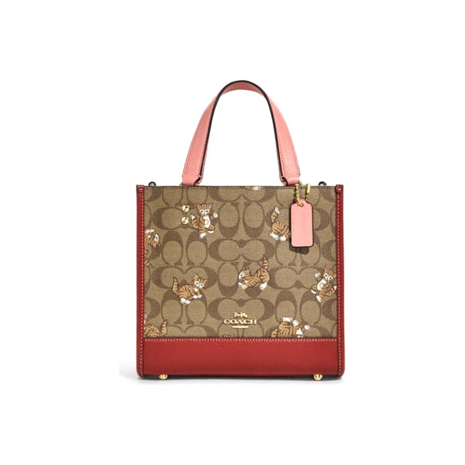 COACH Dempsey Canvas With Leat - đánh giá và giá Tote Bag Leather Monogram