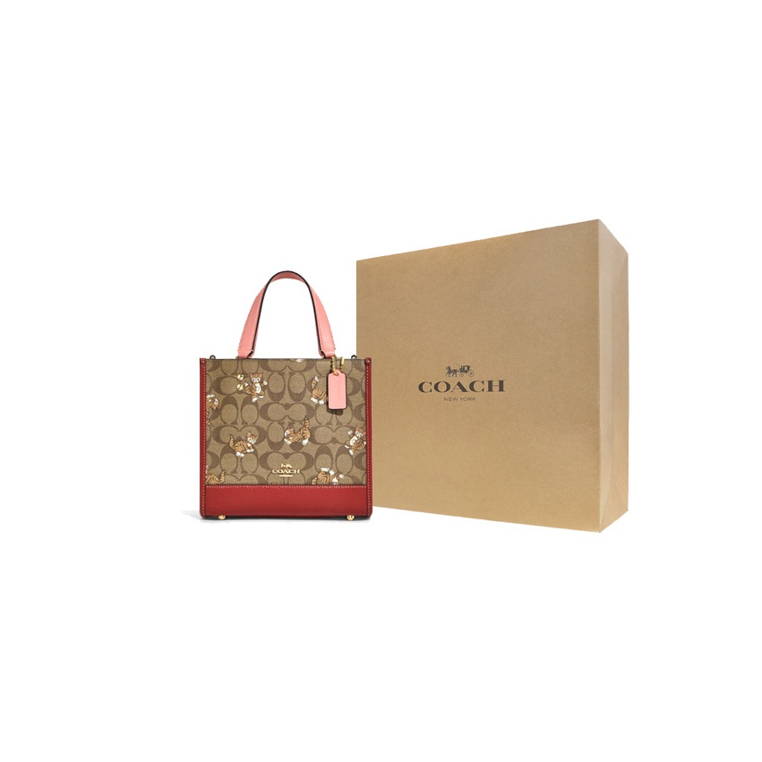 COACH Dempsey Canvas With Leat - đánh giá và giá Tote Bag Leather Monogram