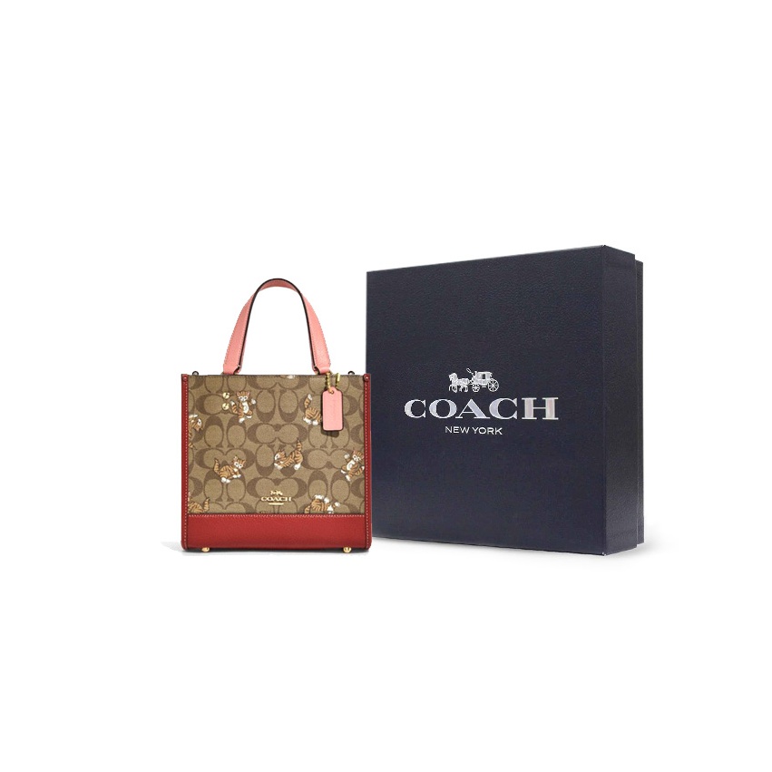 COACH Dempsey Canvas With Leat - đánh giá và giá Tote Bag Leather Monogram