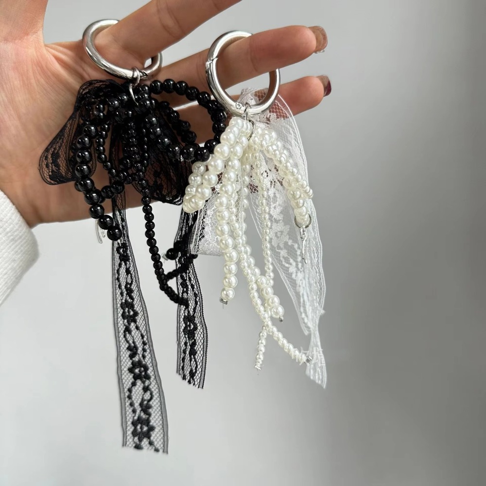 fashion Lace Keychain Bow Whit - đánh giá và giá Luxury Bags White